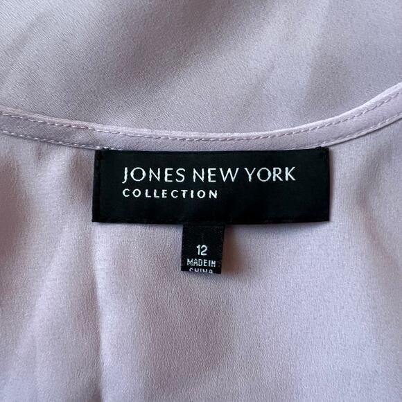 Jones New York Collection Lilac Semi Sheer Tank Top, US12 - Picture 3 of 4